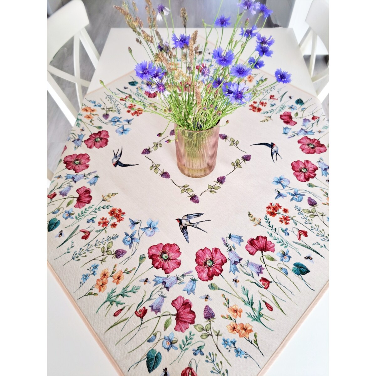 Obrus Na Stół 100X100 Cm Ozdobny Dekoracyjny Meadow