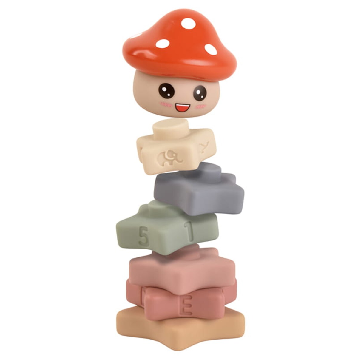 Wieża sensoryczna z grzybkiem - miękkie klocki