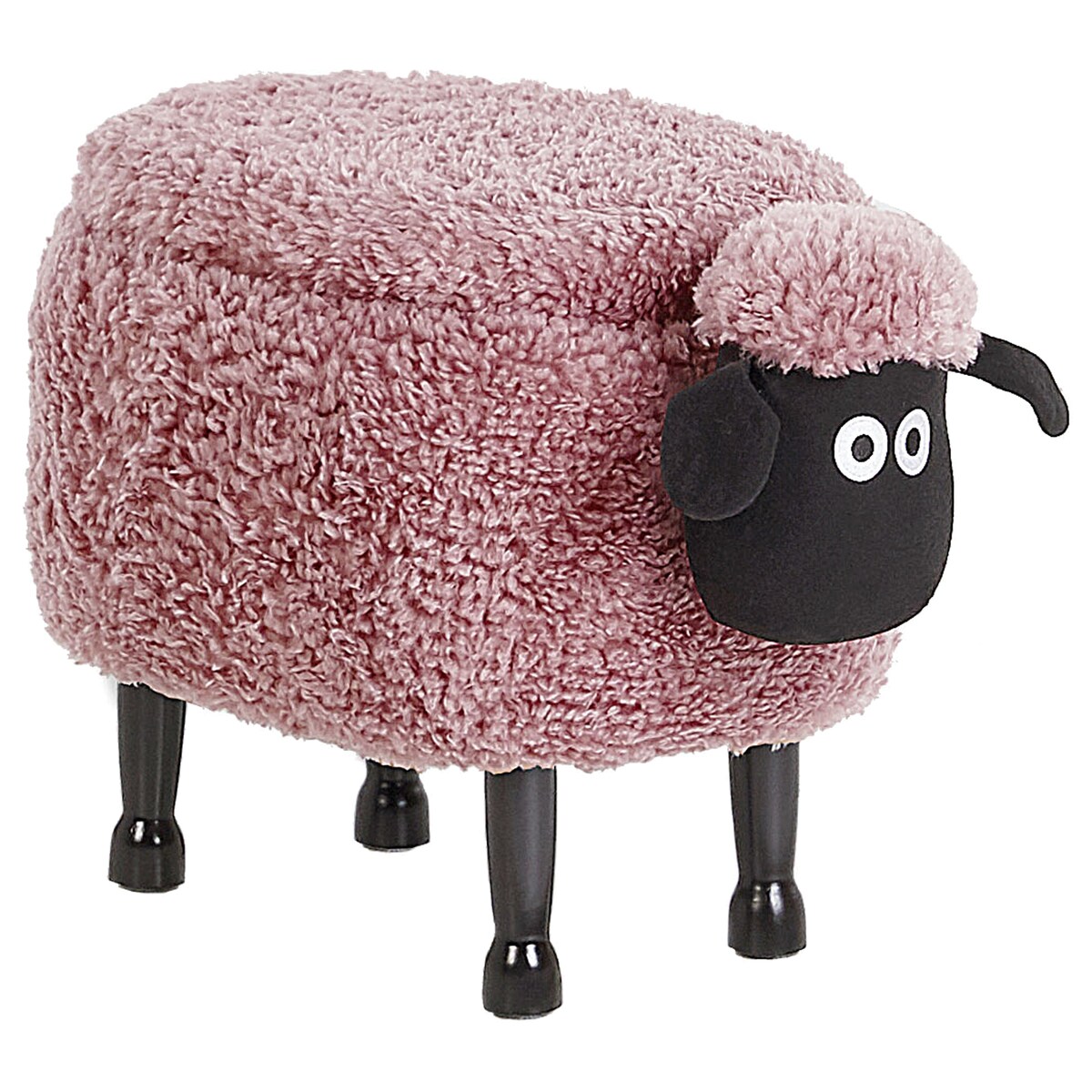 Pufa zwierzak ze schowkiem SHEEP Różowy Baranek