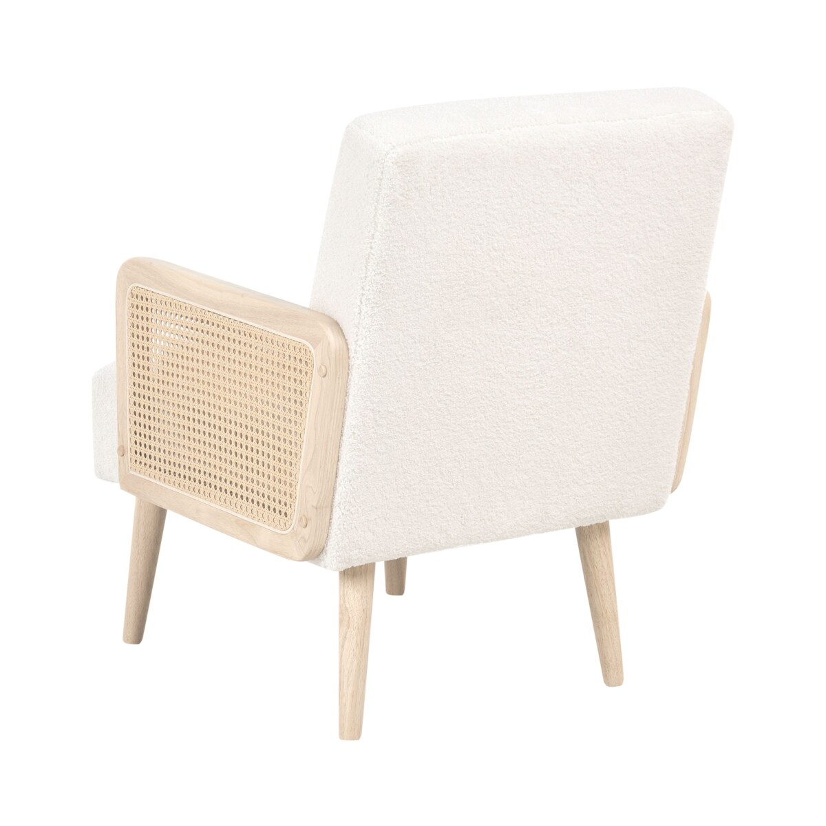 Fotel HOJBY Boucle Złamana biel