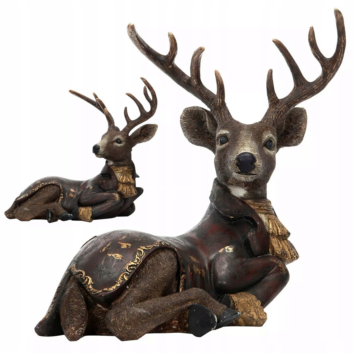 FIGURKA JELEŃ RENIFER ŚWIĄTECZNA dekoracja na święta Boże Narodzenie 39cm