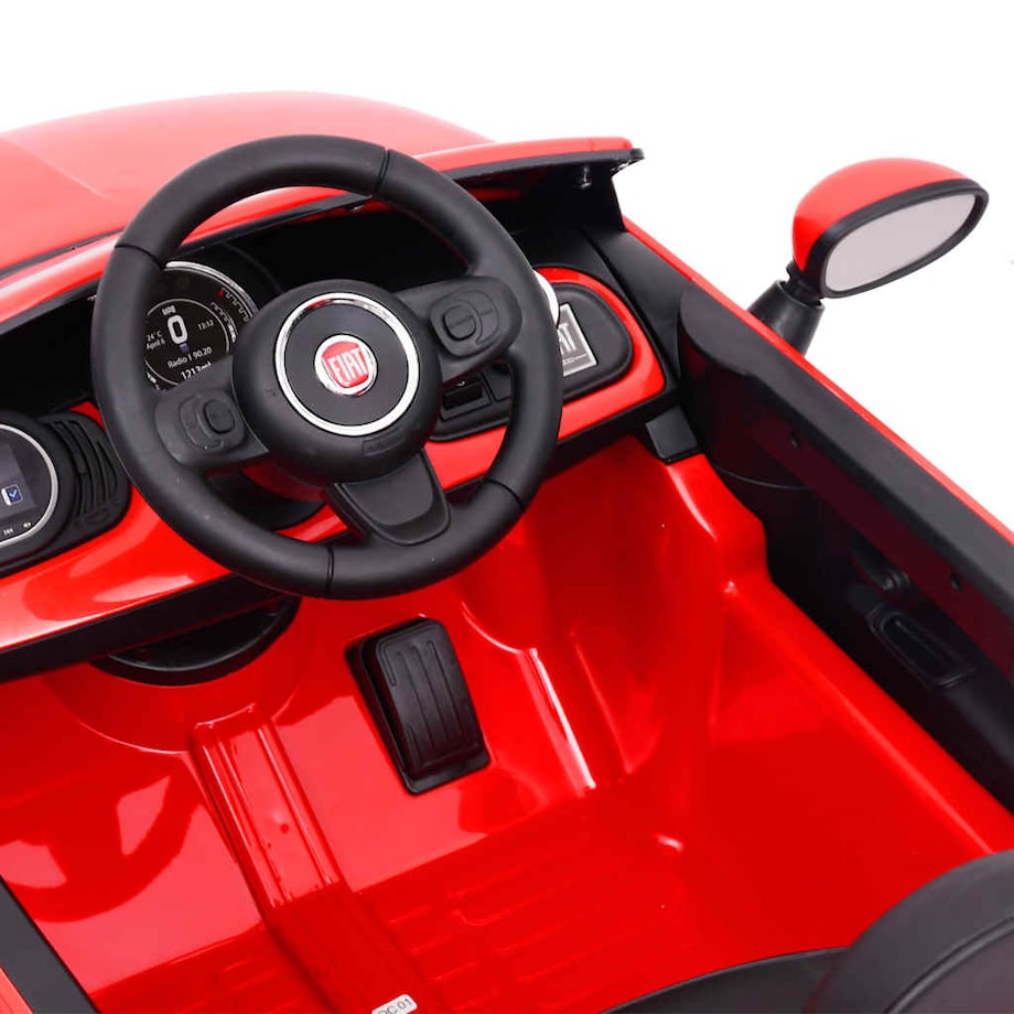 vidaXL Elektryczny samochód jeździk Fiat 500, czerwony