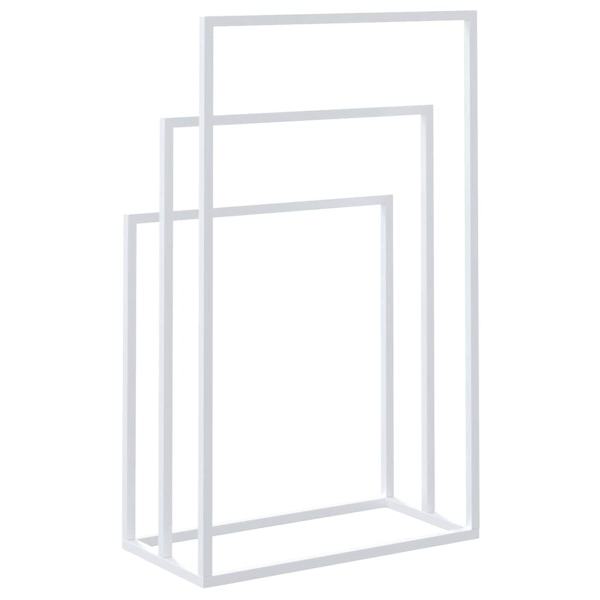 vidaXL Wolnostojący wieszak na ręczniki, biały, 48x24x79 cm, żelazny