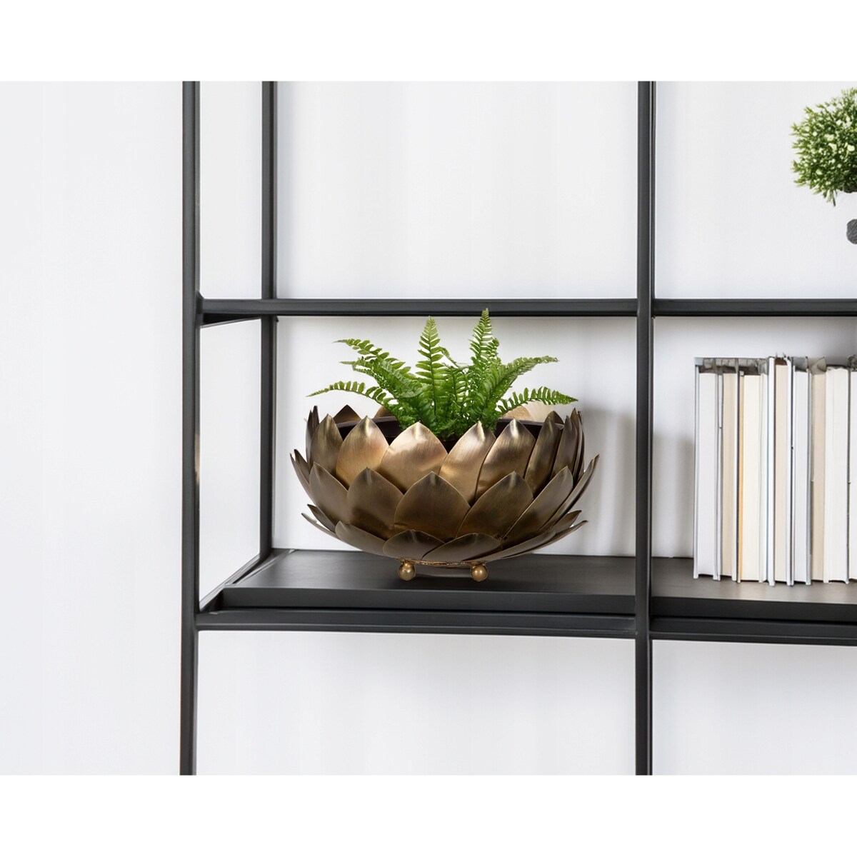 DONICZKA NA BONSAI 22cm ZŁOTA DUŻA loft osłonka metalowa do salonu domu