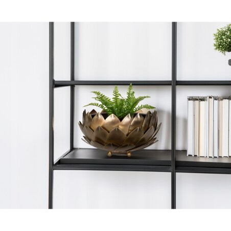 DONICZKA NA BONSAI 22cm ZŁOTA DUŻA loft osłonka metalowa do salonu domu