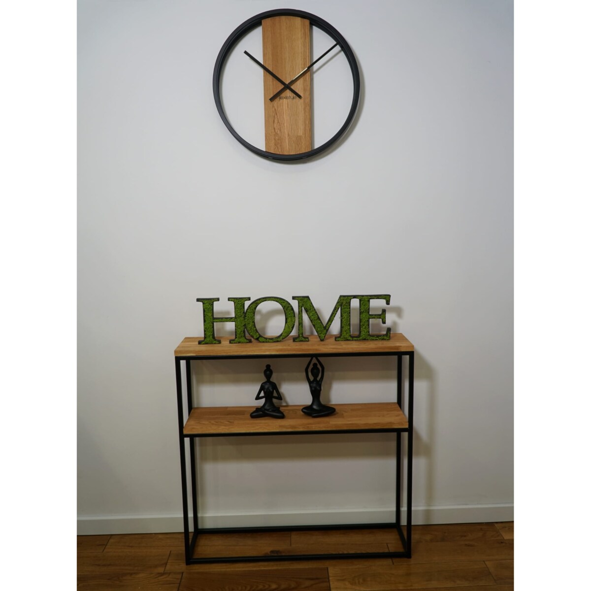 Konsola loftowa czarna 80x80x20cm podwójna