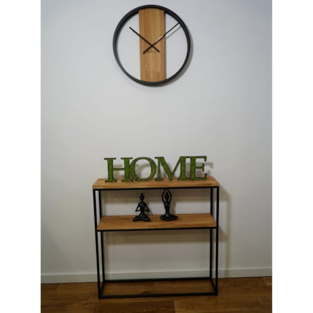 Konsola loftowa czarna 80x80x20cm podwójna