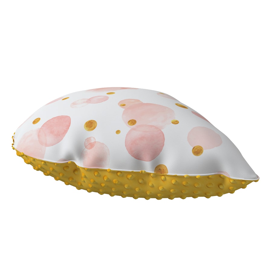 Poduszka Sweet Drop z minky, ecru-różowy, 55x15x35cm, Magic Collection