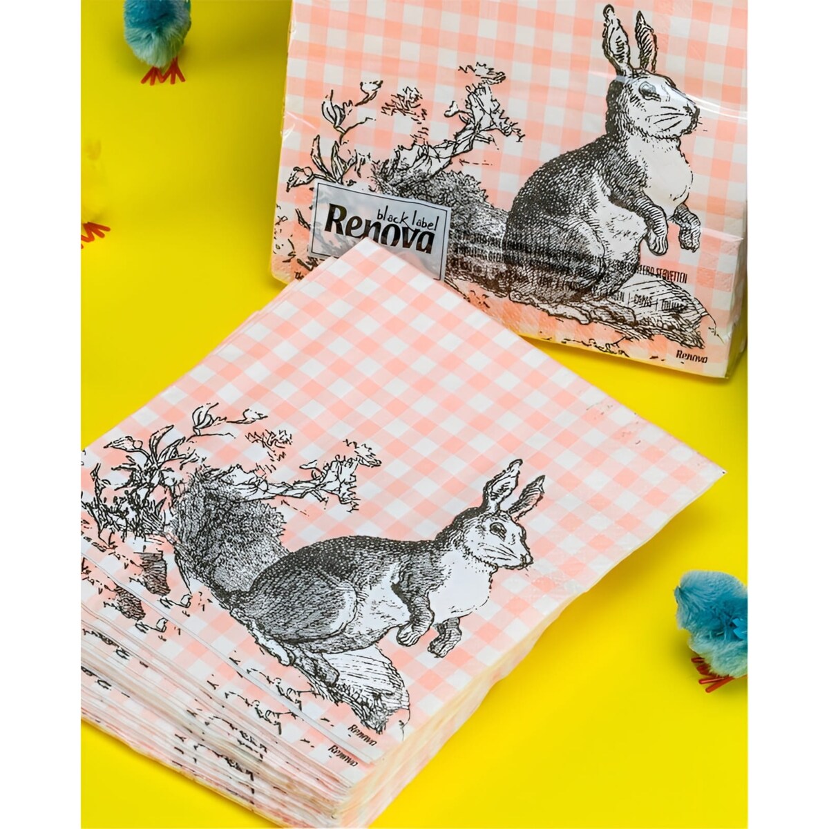 Serwetki Papierowe Ozdobne Renova Bunny & Fox 33x33 cm 3-warstwy 20 sztuk