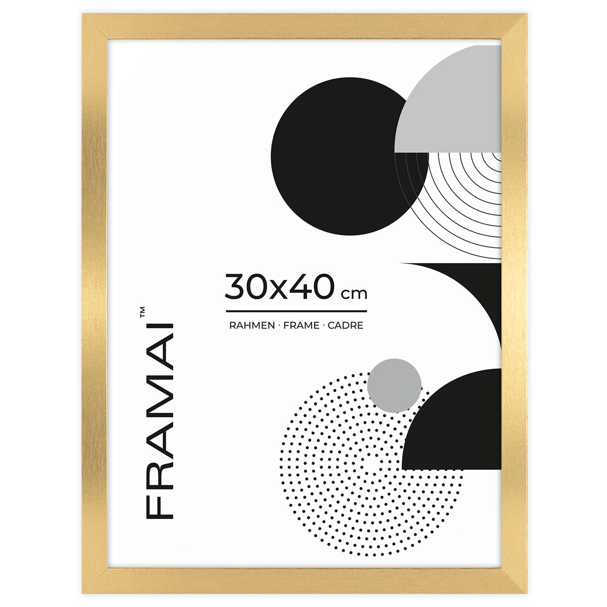 Pakiet 3 szt. złotych ramek na zdjęcia 30x40 cm FRAMAI®