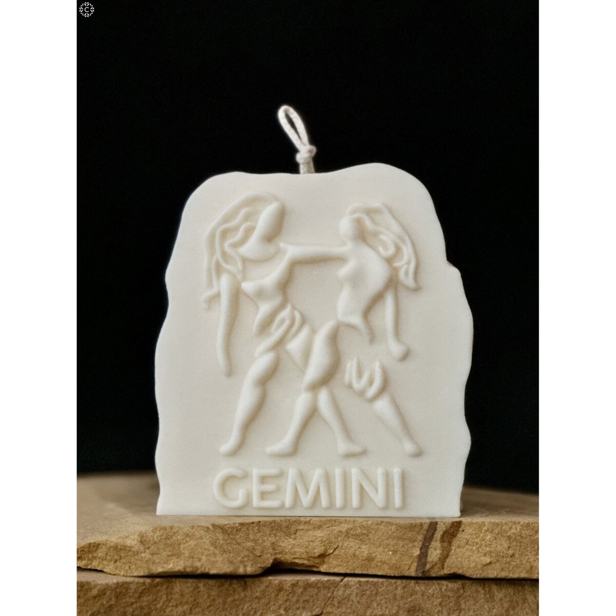 Świeca sojowa ozdobna Bliźnięta / znak zodiaku w pudełku prezentowym