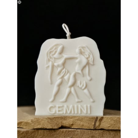 Świeca sojowa ozdobna Bliźnięta / znak zodiaku w pudełku prezentowym