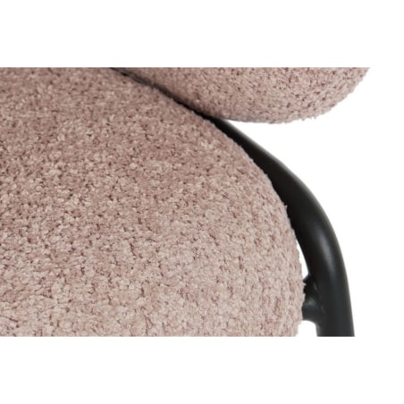 Krzesło tapicerowane FELIX różowe 88x66 cm