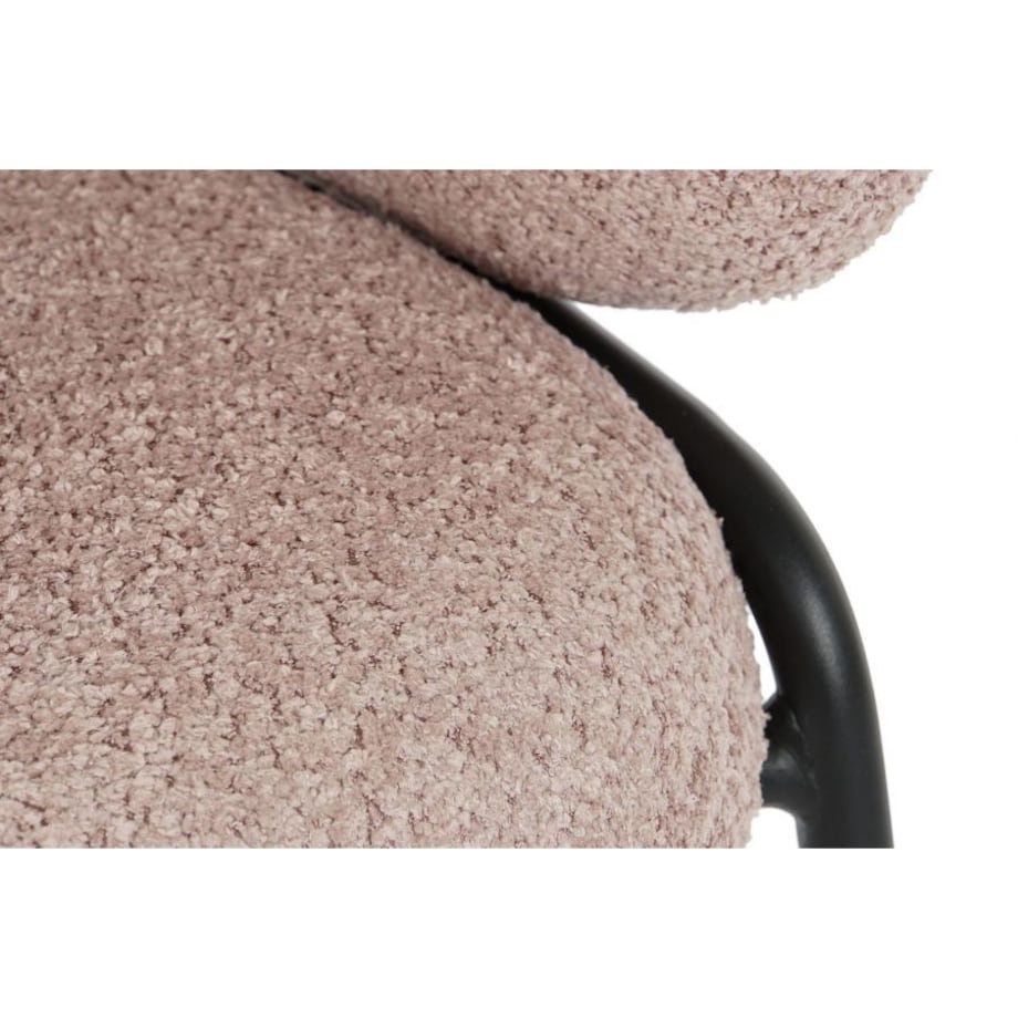 Krzesło tapicerowane FELIX różowe 88x66 cm