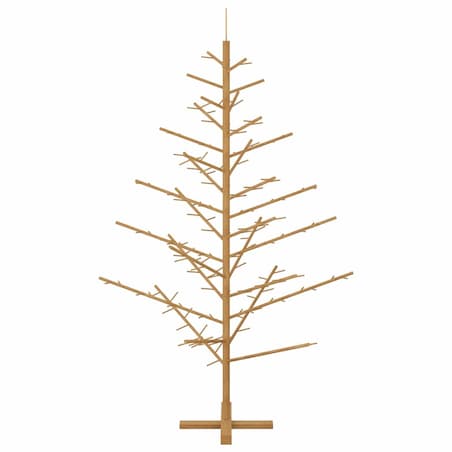 vidaXL Drewniana choinka z podstawą Brązowy 180 cm Lite drewno sosnowe