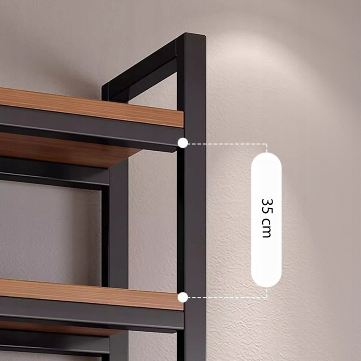 Regał industrialny stojący półka na książki loft 190 cm rama metalowa