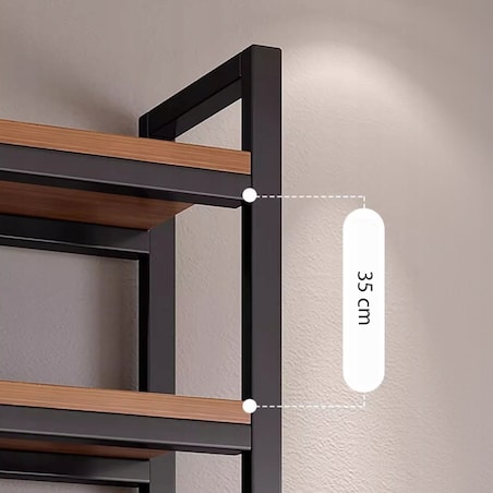 Regał industrialny stojący półka na książki loft 190 cm rama metalowa