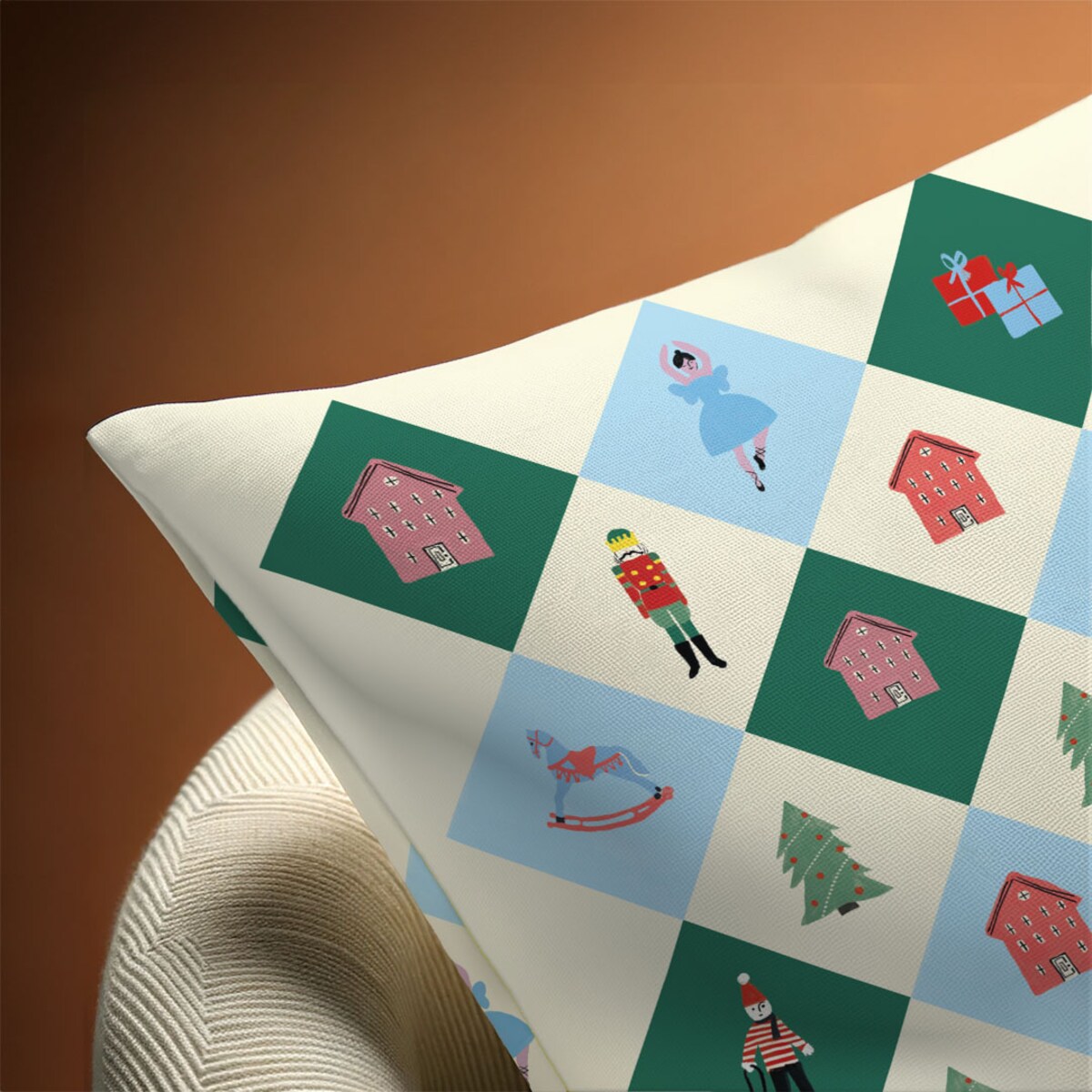 Poduszka świąteczna - Retro święta 40x60 cm