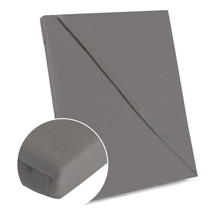 Prześcieradło bawełniane bez gumki 160x200 + dodatkowe 5cm po bokach szare