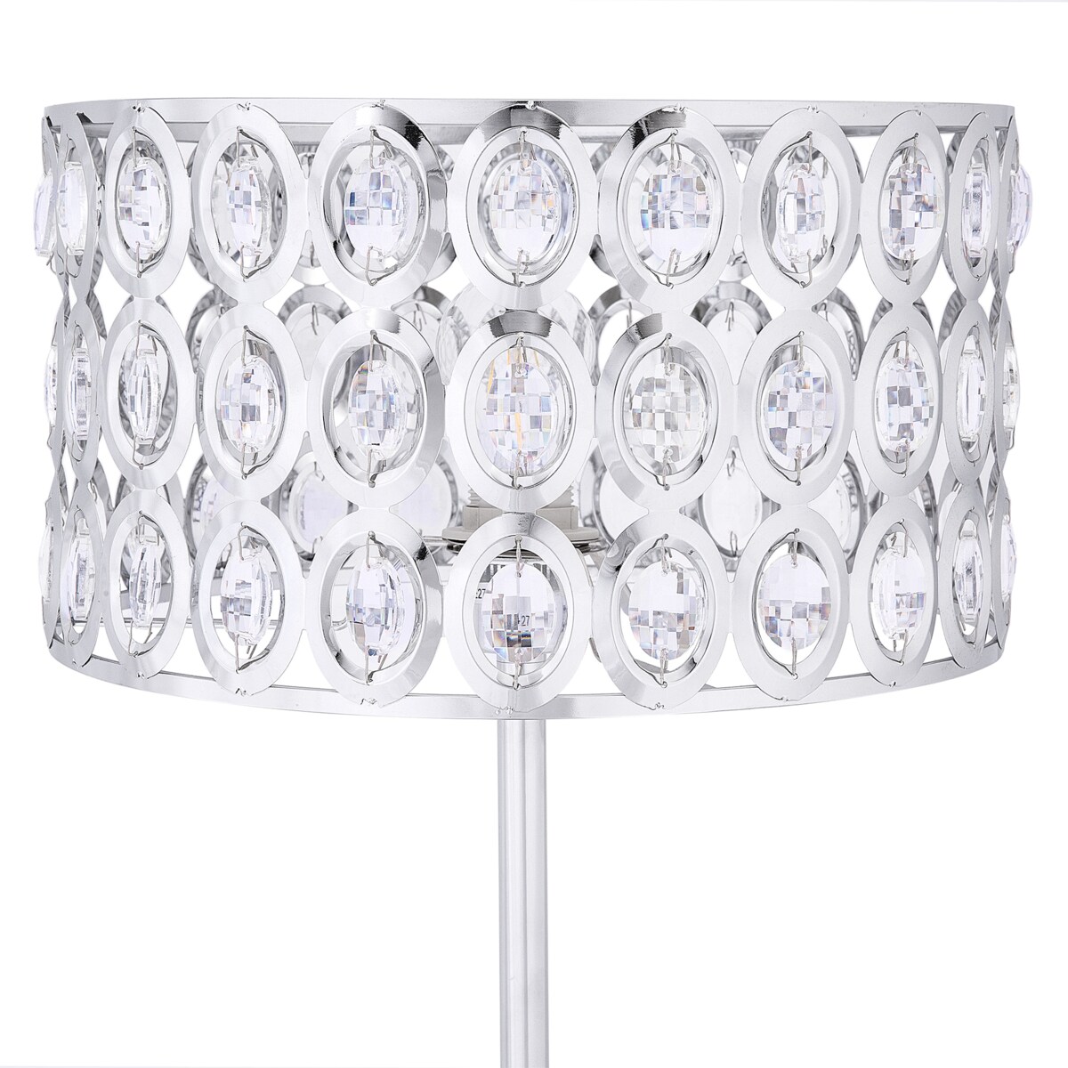 Lampa podłogowa TENNA Kryształ Srebrny