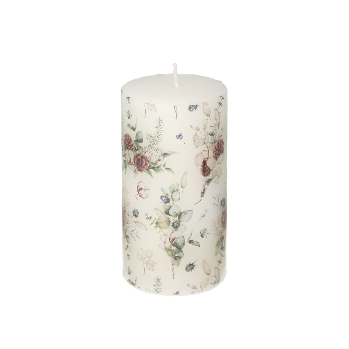 Świeca Bianca 13cm peonies, 7 x 13 cm