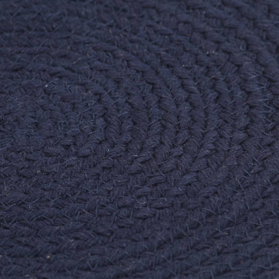 vidaXL Maty na stół, 6 szt., gładkie, granatowe, 38 cm, okrągłe