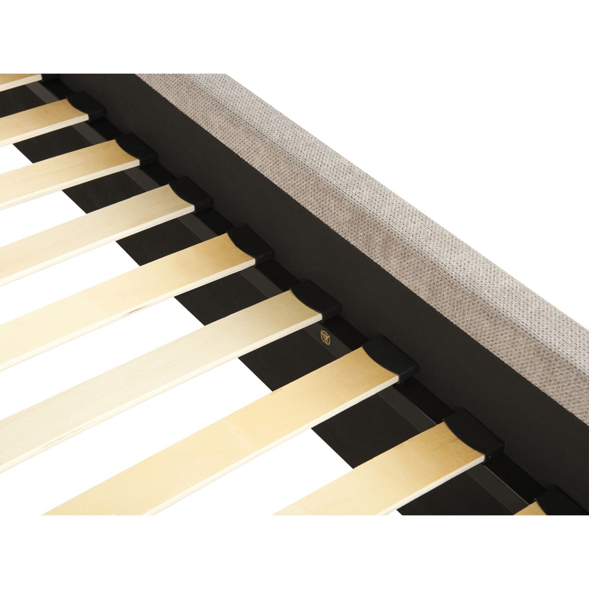 Łóżko tapicerowane 160 x 200 cm jasnoszare VALOGNES