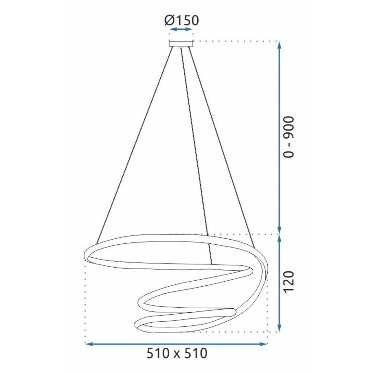Lampa Sufitowa Wisząca Led G080-1Cp Złoty, Metal, Tworzywo Sztuczne