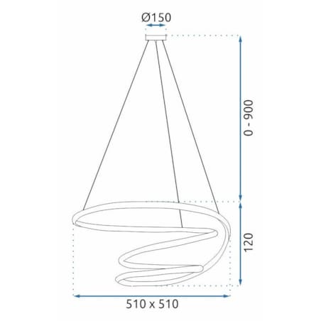 Lampa Sufitowa Wisząca Led G080-1Cp Złoty, Metal, Tworzywo Sztuczne