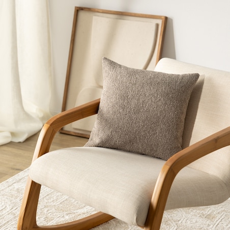 Poszewka Kinga na poduszkę 60x60 ciemnobeżowy melanż