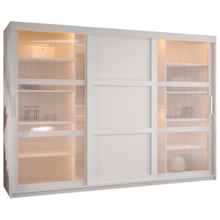 Szafa przesuwna Garderoba FLUTES 3 250 biały