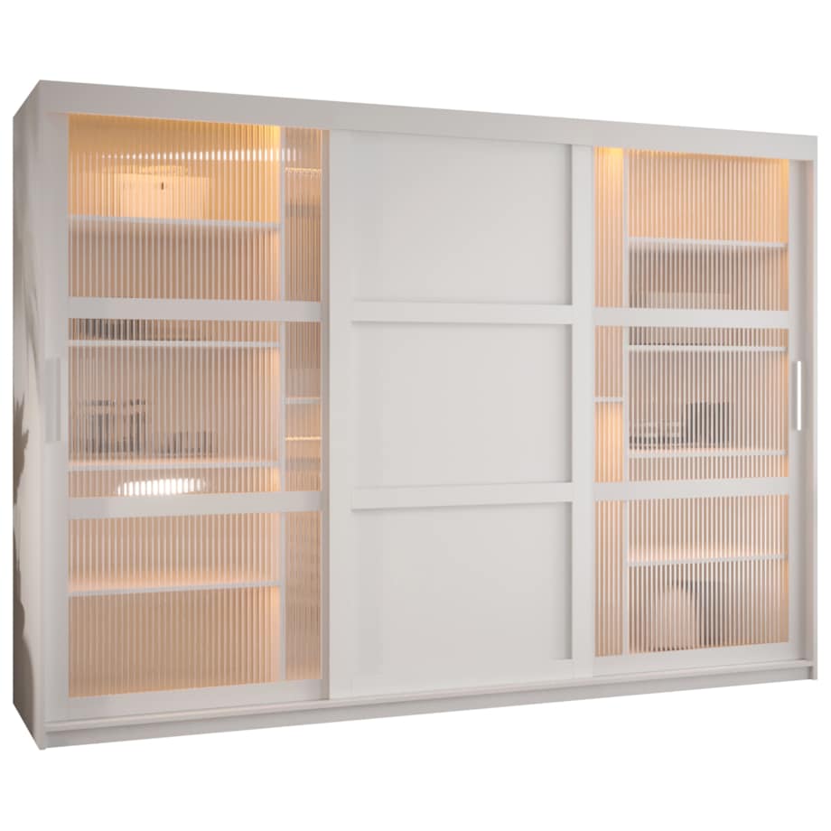 Szafa przesuwna Garderoba FLUTES 3 250 biały