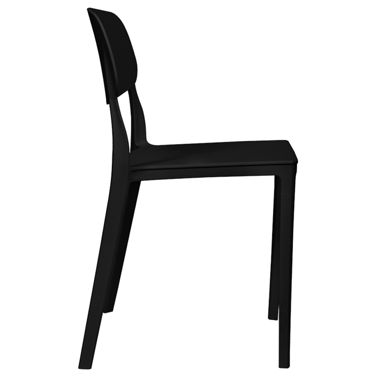 Krzesło plastikowe do salonu ogrodu nowoczesne czarne