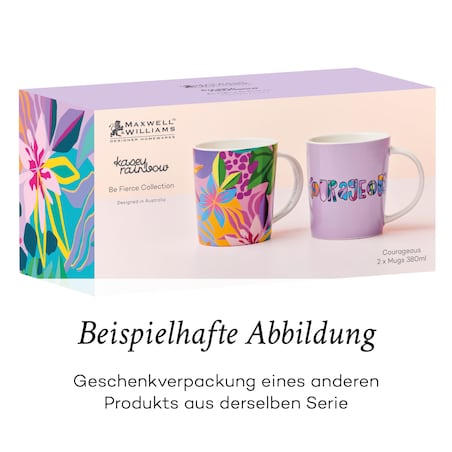 Zestaw 2 kubków Be Fierce, strong, 380 ml