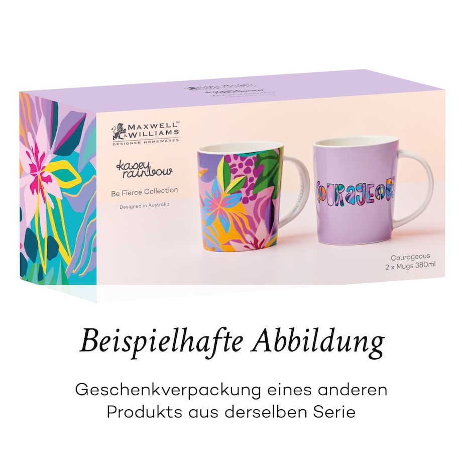 Zestaw 2 kubków Be Fierce, strong, 380 ml