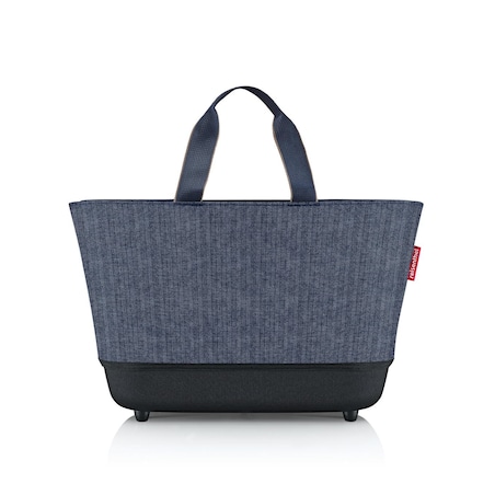 Koszyk SHOPPINHBASKET, herringbone dark blue
