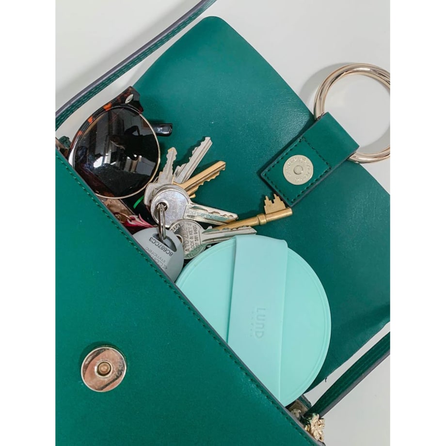 Składany silikonowy kubek miętowy, 350 ml, Lund London