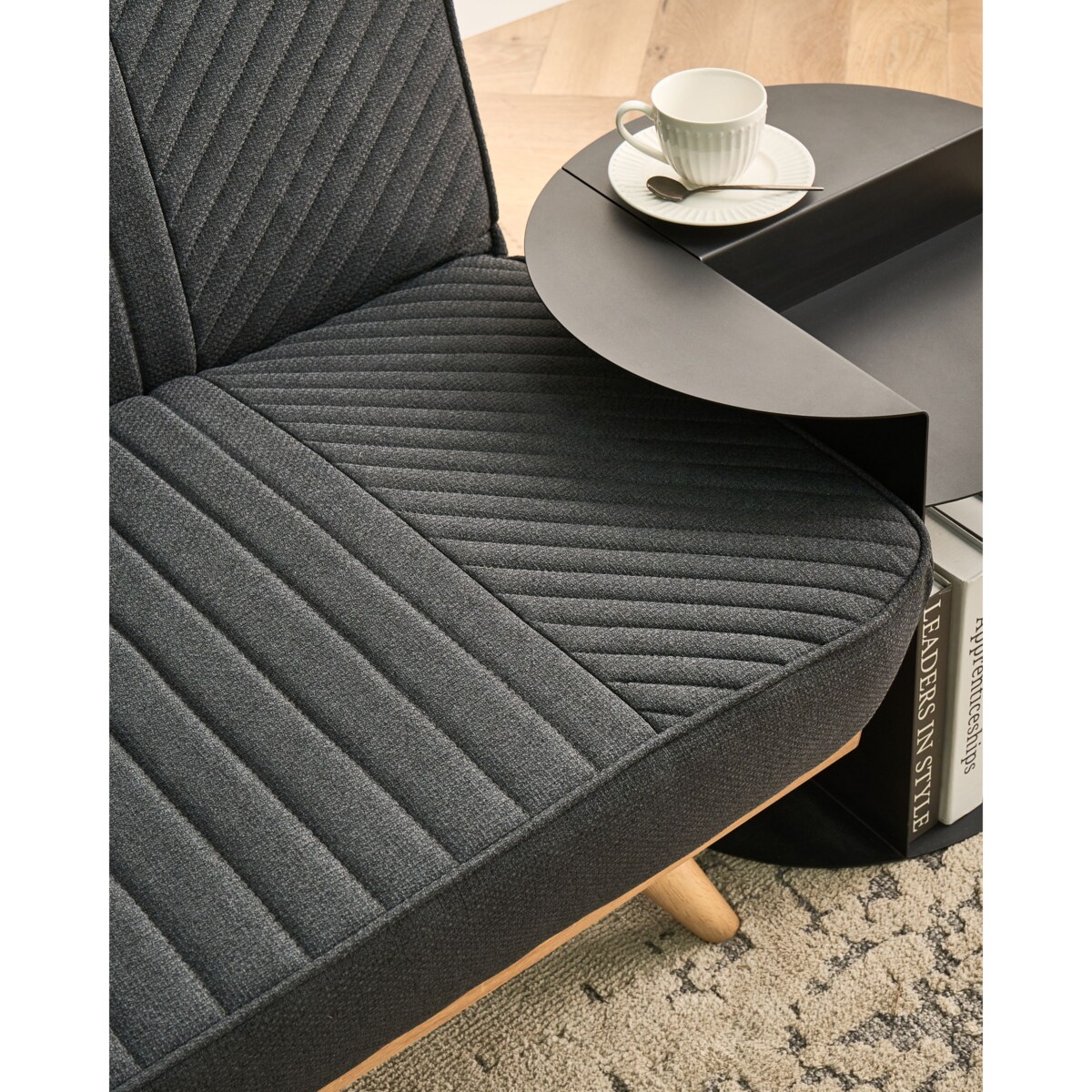 Sofa rozkładana dla 2 osób KALFAFEL Czarny