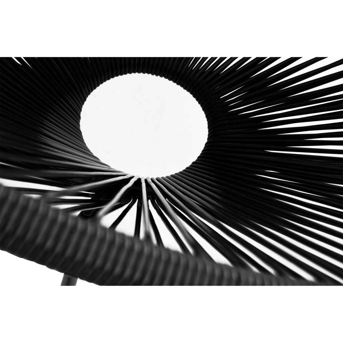 KONSIMO GROSTI Fotel rattanowy ogrodowy Acapulco, czarny