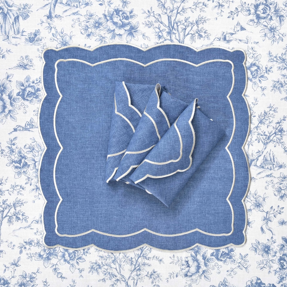 Obrus Dandy Blue - 130 cm x 250 cm - idealny dla 6 osób