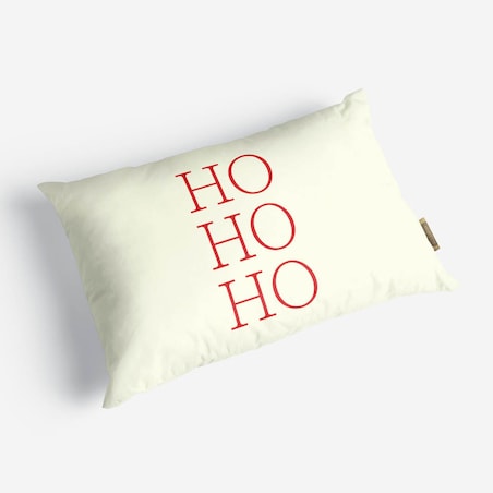 Poduszka świąteczna - Ho Ho Ho - beżowa 40x60 cm