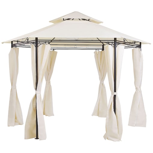 Pawilon ogrodowy PORTEL Metal 350 cm 350 cm Beżowy