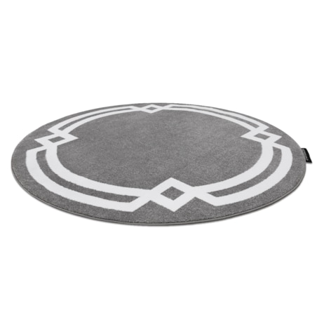 Dywan HAMPTON Lux koło szary koło 160 cm
