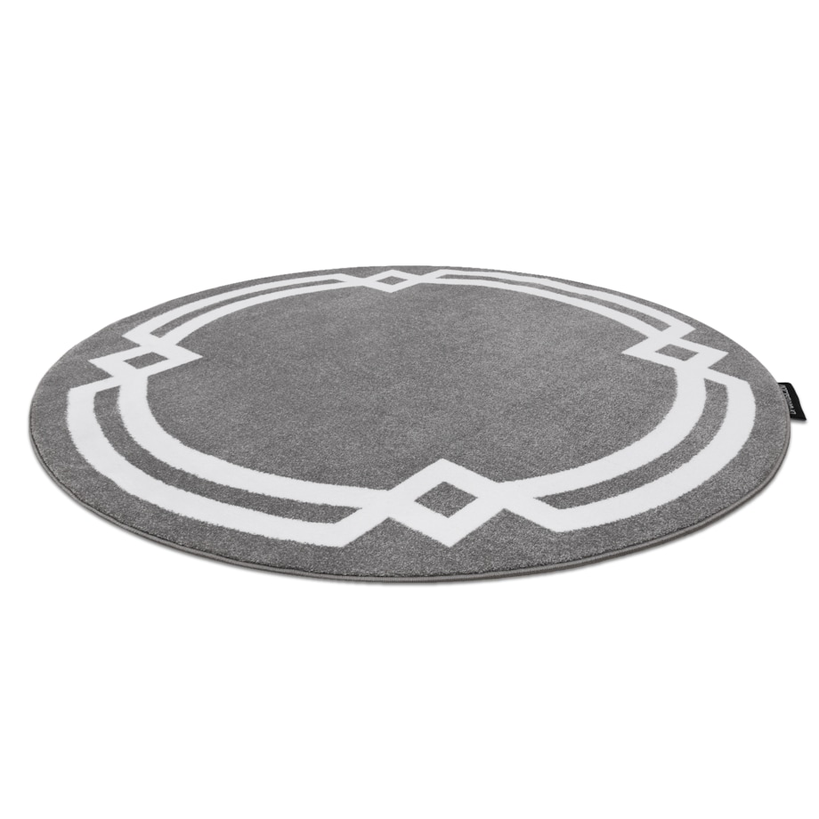 Dywan HAMPTON Lux koło szary koło 160 cm