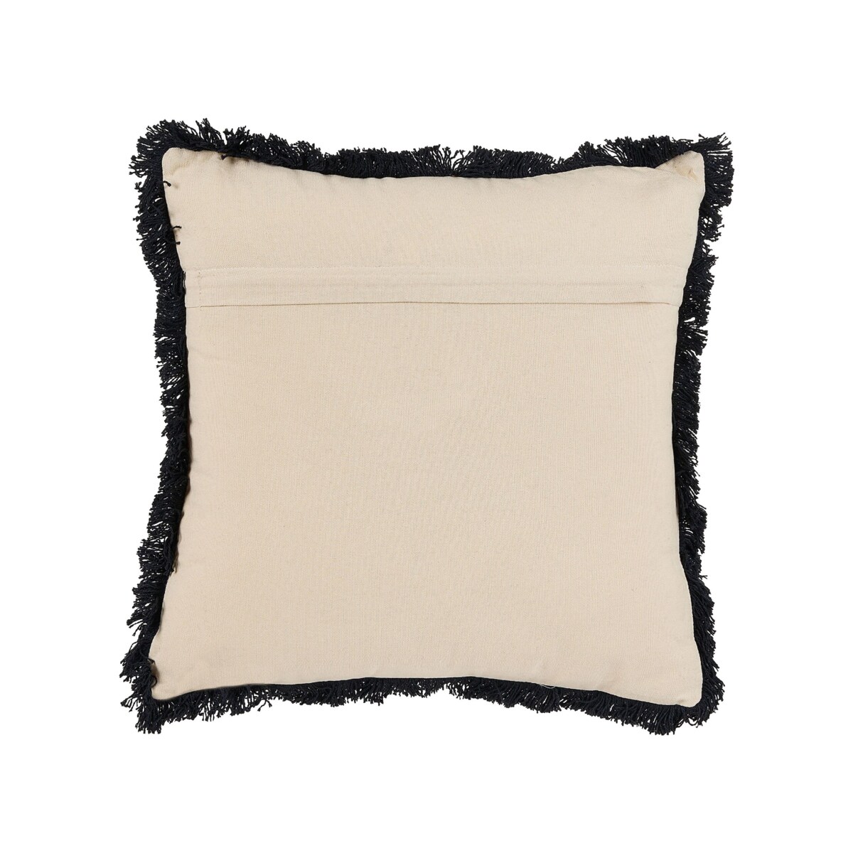 2 poduszki dekoracyjne w owce z frędzlami 45 x 45 cm beżowa BANNU