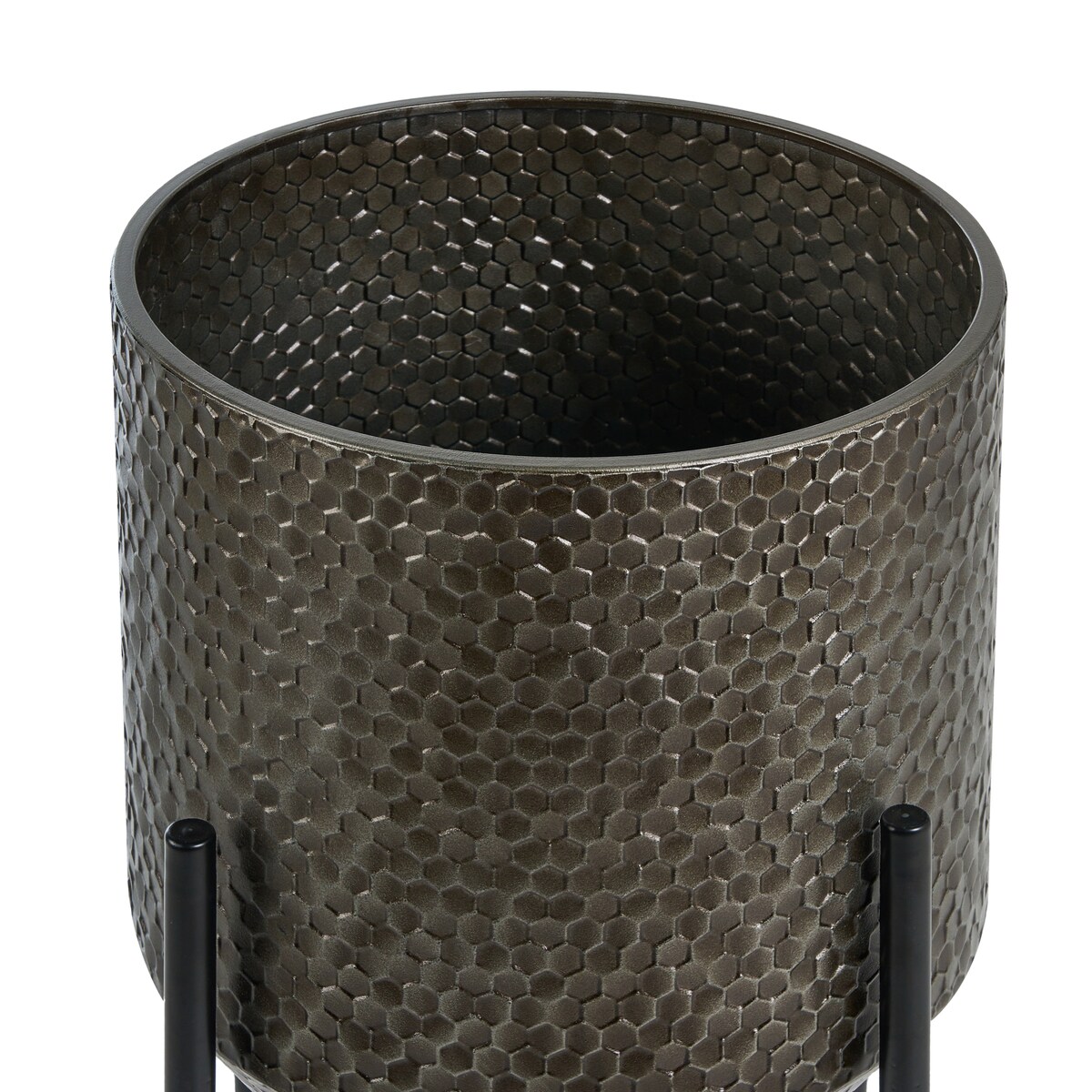 Donica na nóżkach ALDOVANDRA 34 cm Metal Czarny