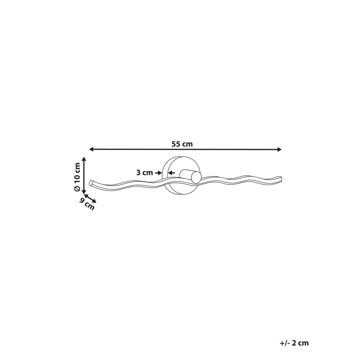 Kinkiet LED obrazowy/łazienkowy AILETTE Metal Czarny