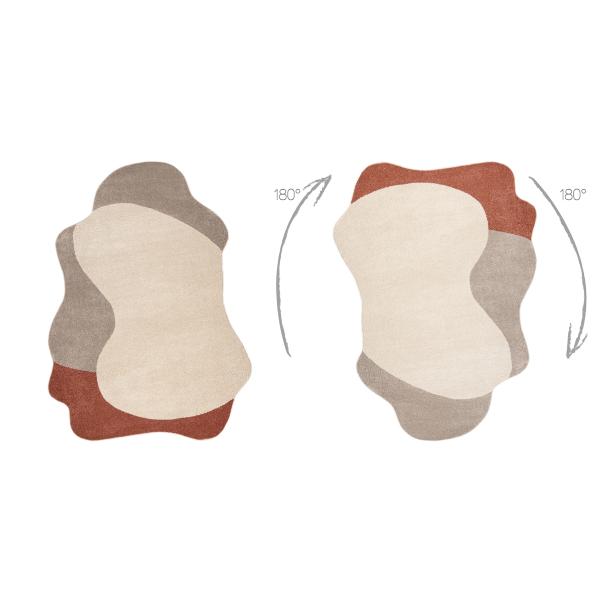 Dywan FUSION 5710 krem / terakota Shape - 200x290 cm