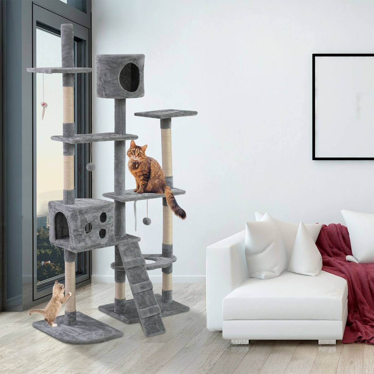 DRAPAK DLA KOTÓW SZARY 370159