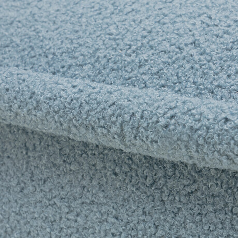 Fotel obrotowy 88x70x90 cm ROTARI bouclé niebieski